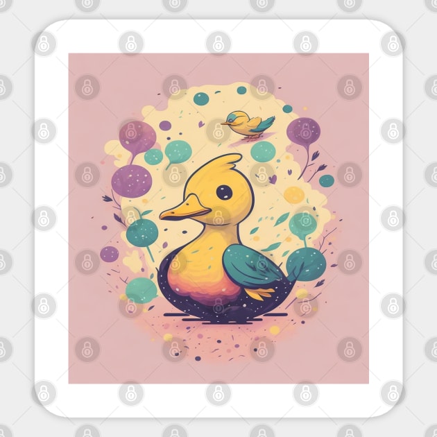 Duck Lovers Sticker by Pixel Threads 